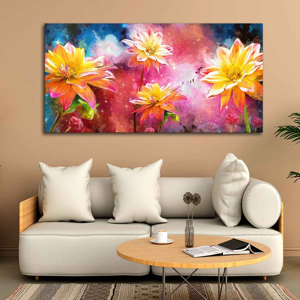 Modern Abstract Art of Flowers Canvas Wall Painting