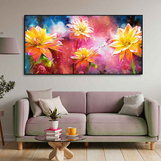 Modern Abstract Art of Flowers Canvas Wall Painting