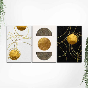 Modern Abstract Art Wall Painting of 3 Pieces