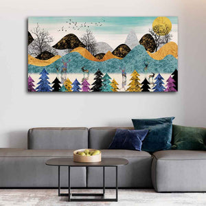 Modern Art Forest Premium wall Painting