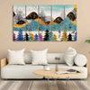 Modern Art Forest Wall Painting Set of Five Pieces