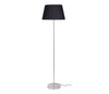 Modern Artistic Silver Metal Finish Sleek Black Color Floor Lamp