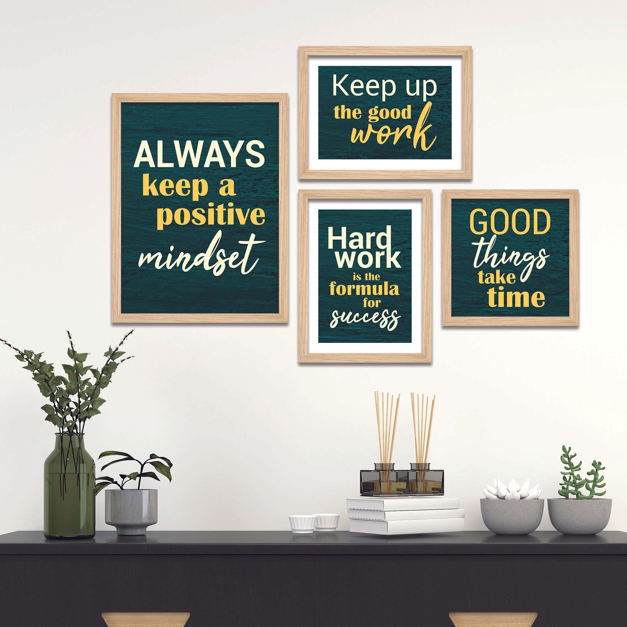 Motivational Quotes Decorative Wall Frame Set of Four – Homcraft