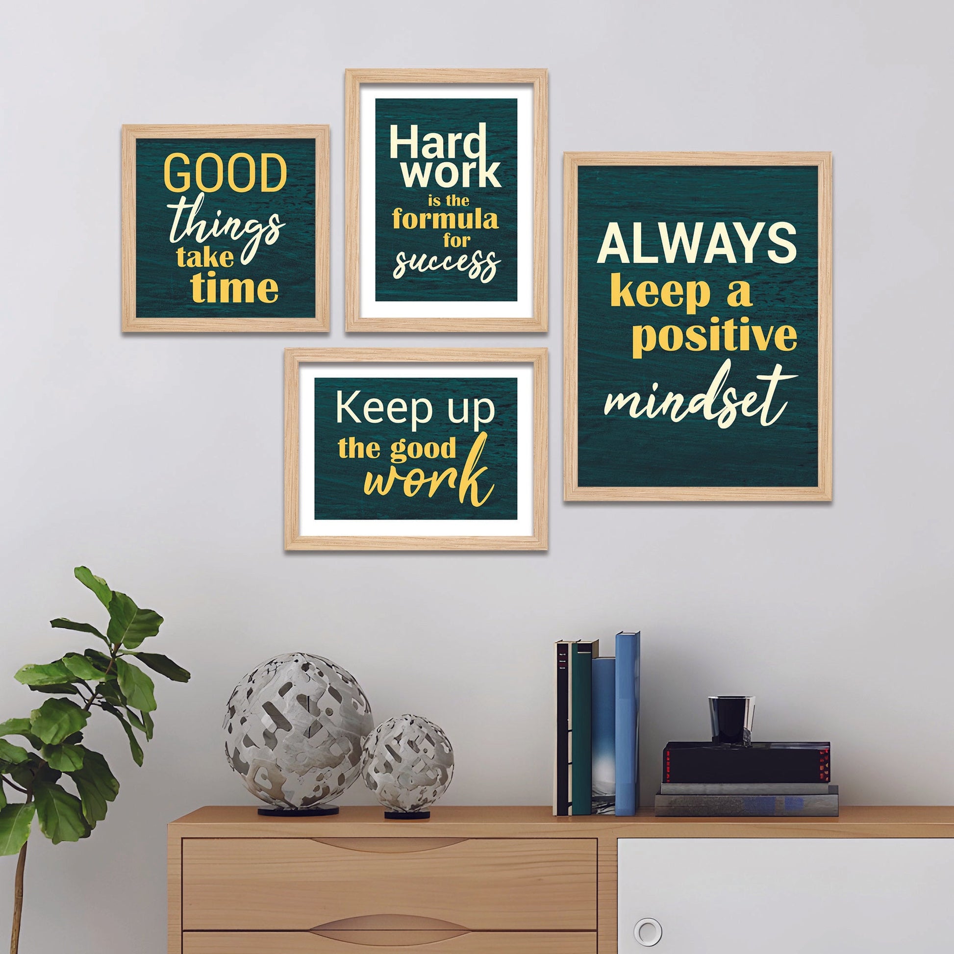 Motivational Quotes Decorative Wall Frame Set of Four