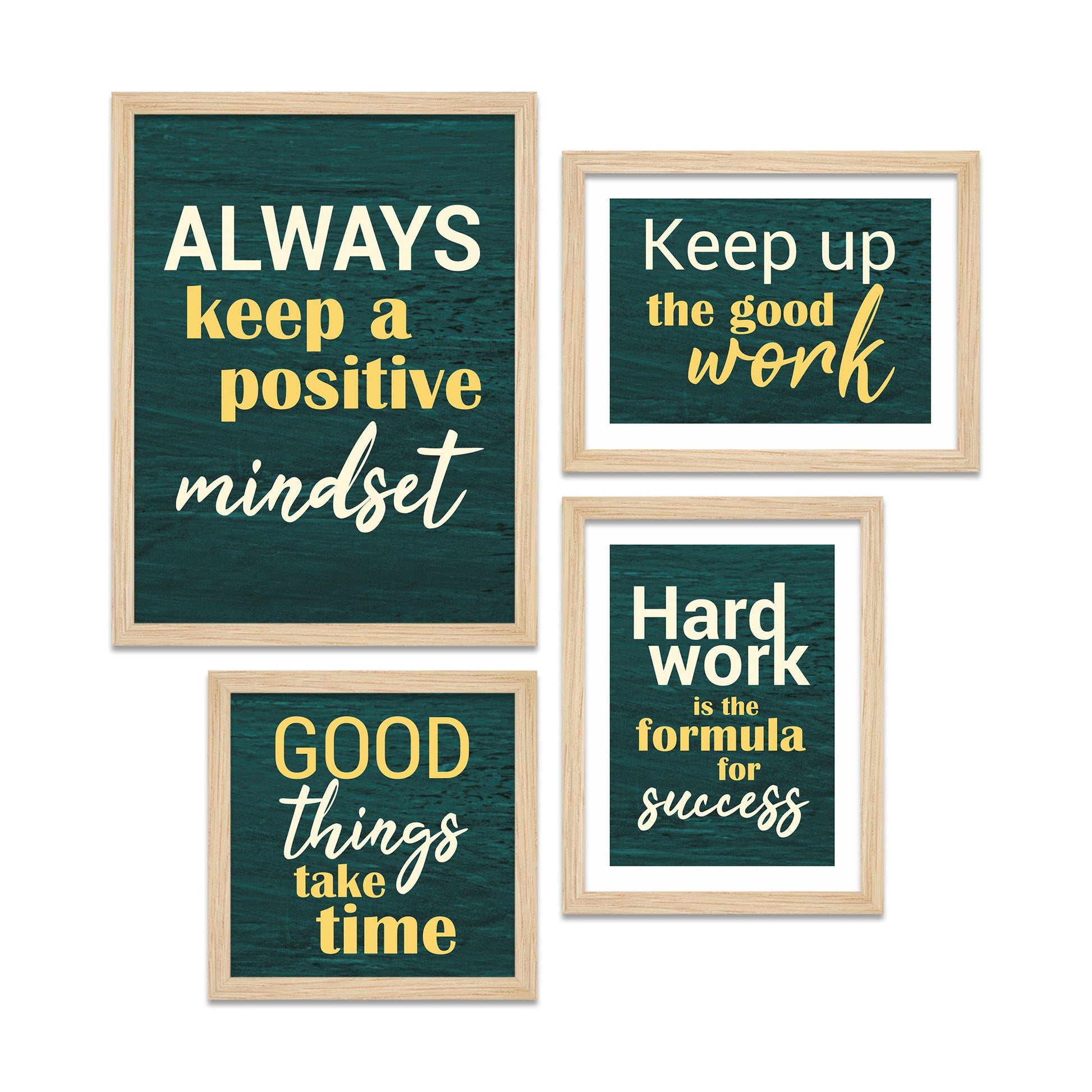 Motivational Quotes Decorative Wall Frame Set of Four