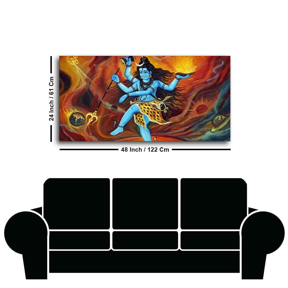 Natraja Lord of the Dance Canvas Wall Painting