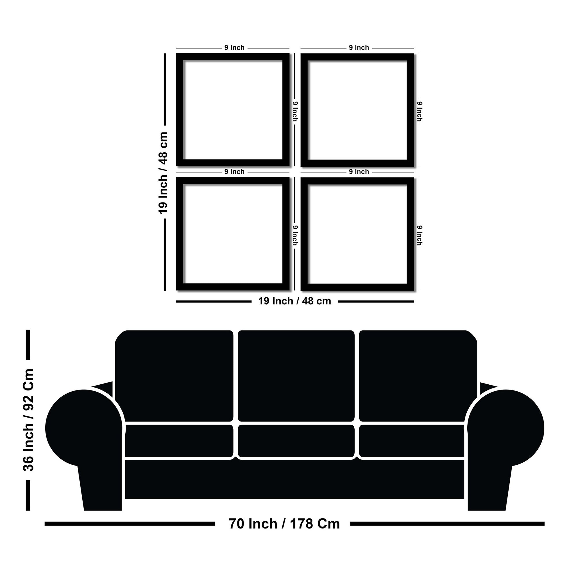 Nature Art Wall Frame Set of Four