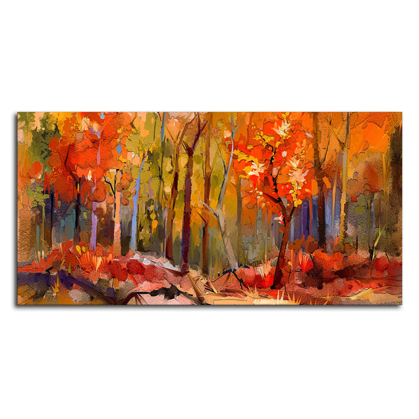 Nature Wall Painting of Colorful Autumn Forest