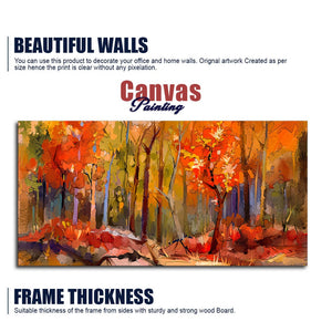 Nature Wall Painting of Colorful Autumn Forest