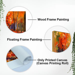 Nature Wall Painting of Colorful Autumn Forest