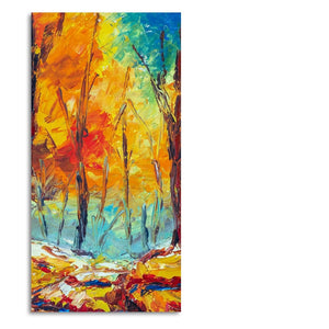 Nature Art Wall Painting of Colorful Autumn Forest