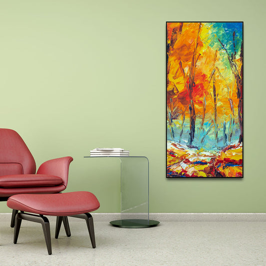 Nature Art Wall Painting of Colorful Autumn Forest