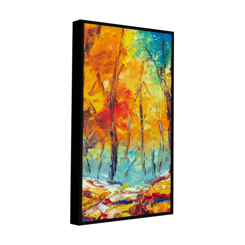 Nature Art Wall Painting of Colorful Autumn Forest