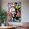 Nelson Mandela Street Art Portrait Cotton Canvas Wall Painting