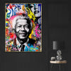 Nelson Mandela Street Art Portrait Cotton Canvas Wall Painting