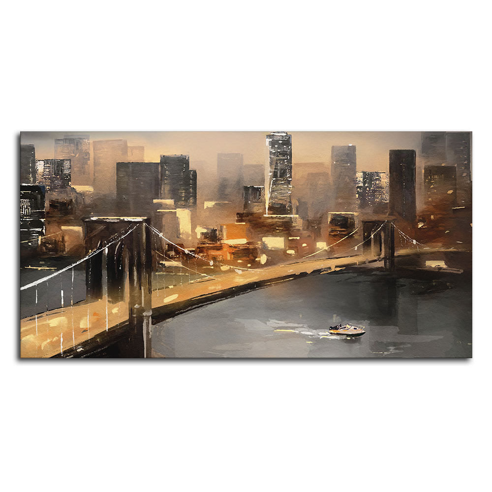 New York City Bridge Premium Canvas Wall Painting