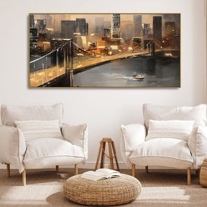 New York City Bridge Premium Canvas Wall Painting