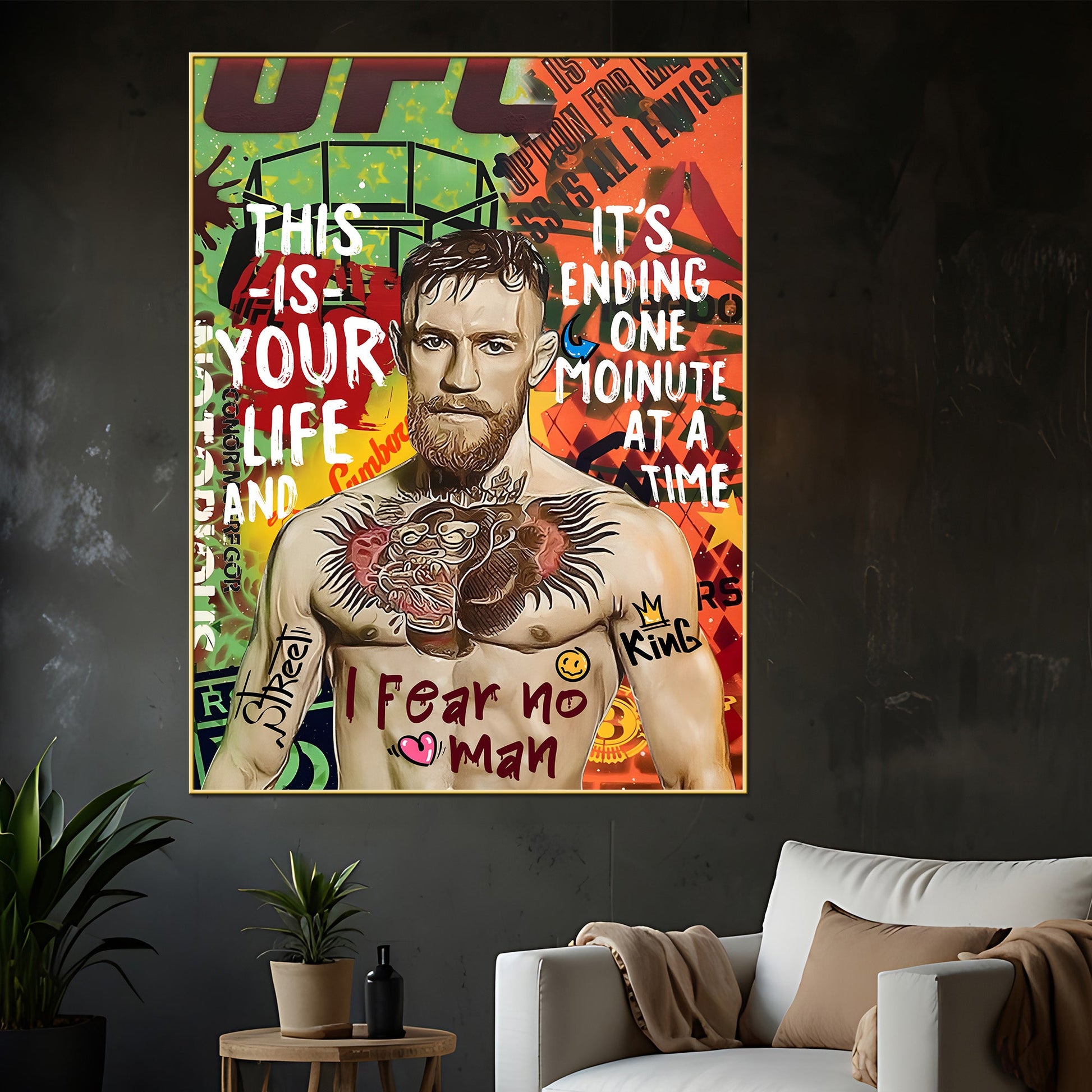 Notorious Of The Ring Conor Mcgregor Cotton Canvas Wall Painting