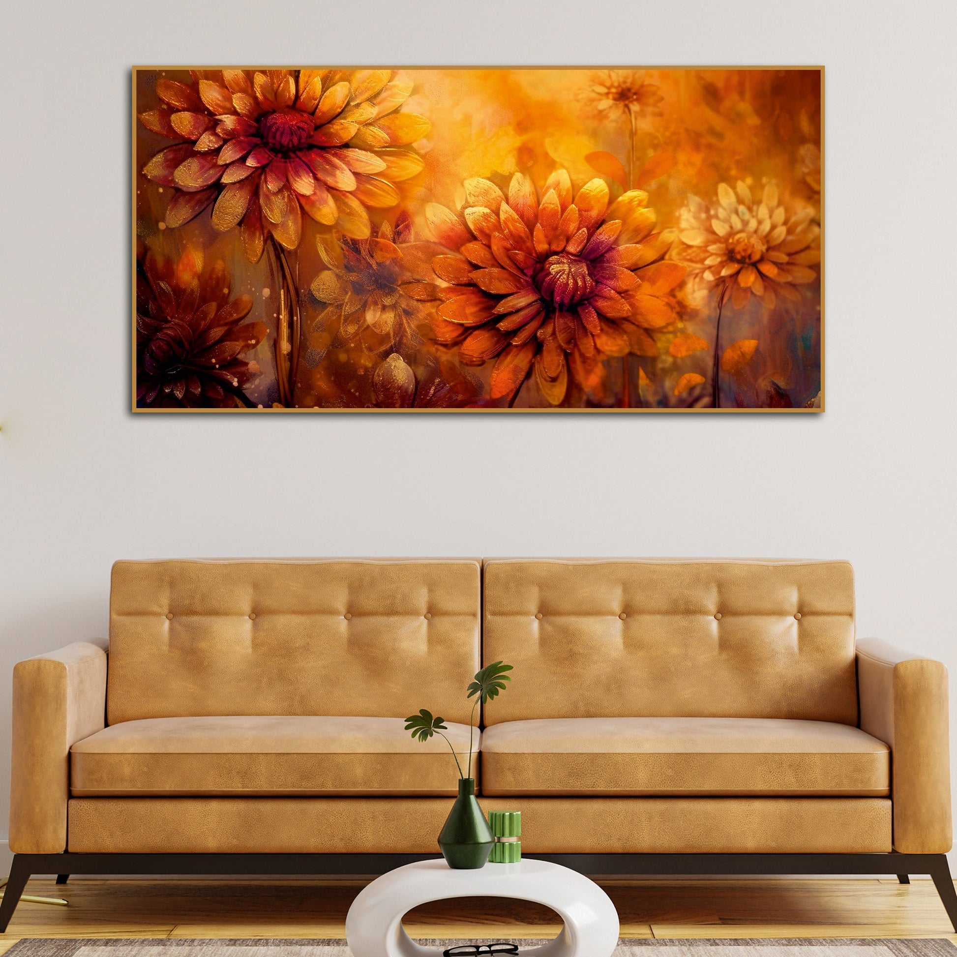 Ornate Flower Art Premium Canvas Wall Painting