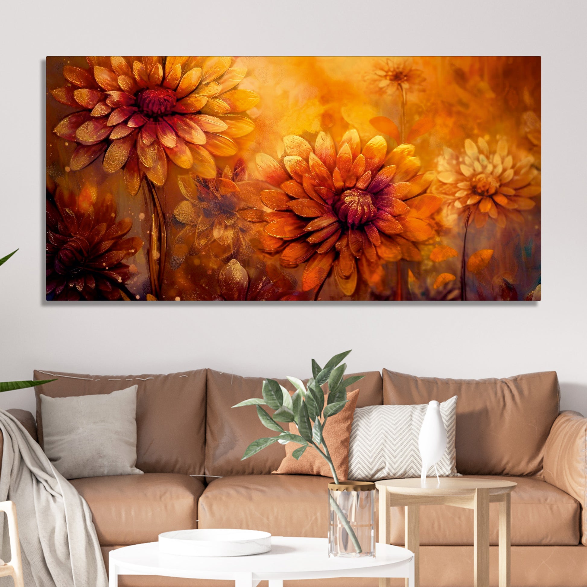 Ornate Flower Art Premium Canvas Wall Painting