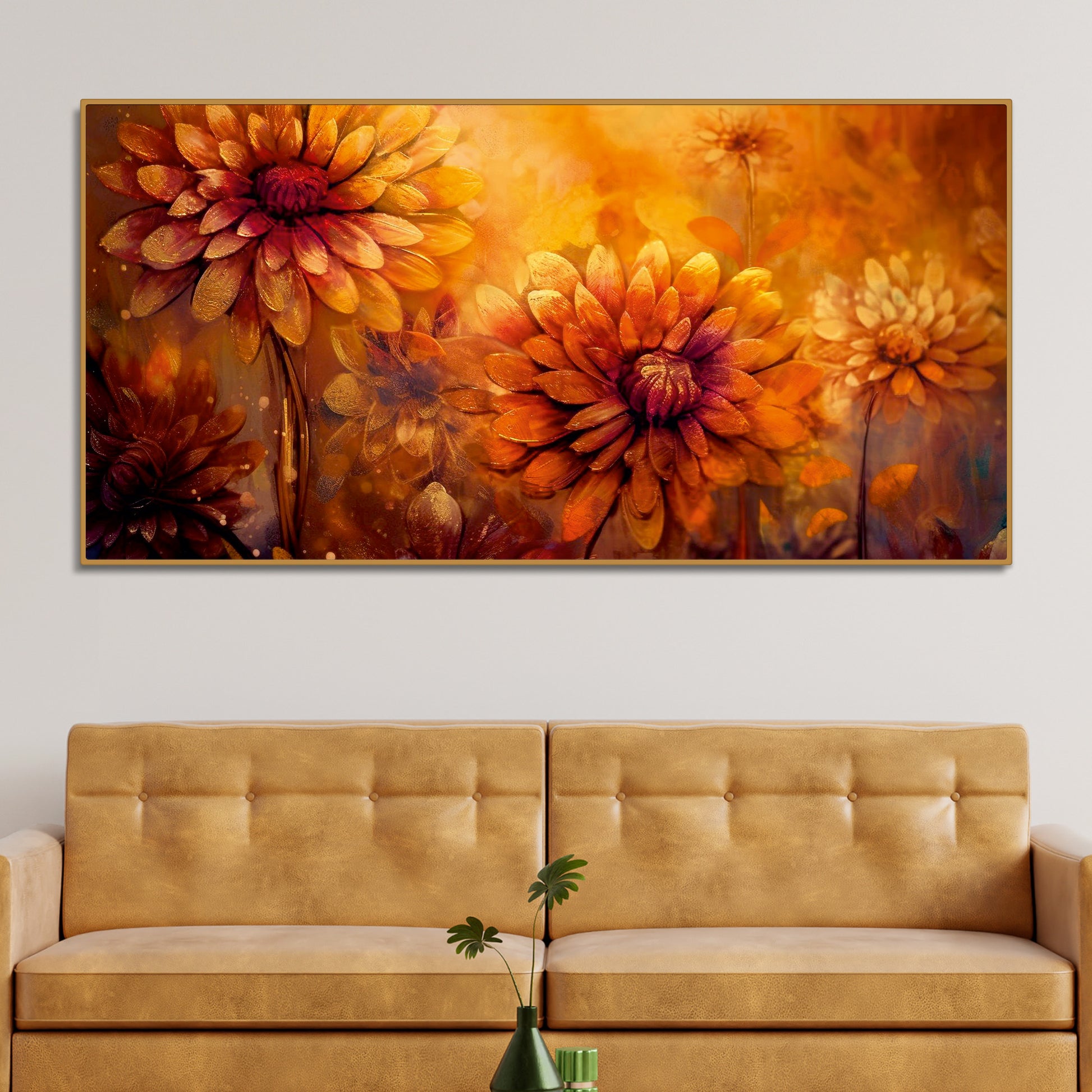 Ornate Flower Art Premium Canvas Wall Painting