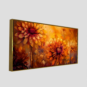 Ornate Flower Art Premium Canvas Wall Painting