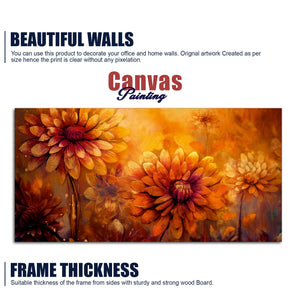 Ornate Flower Art Premium Canvas Wall Painting