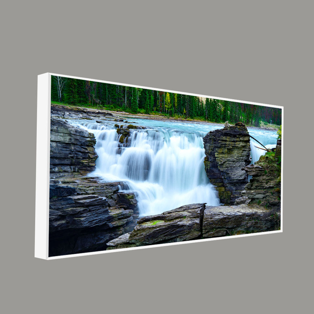 Panoramic Canvas Wall Painting of Amazing Waterfall View