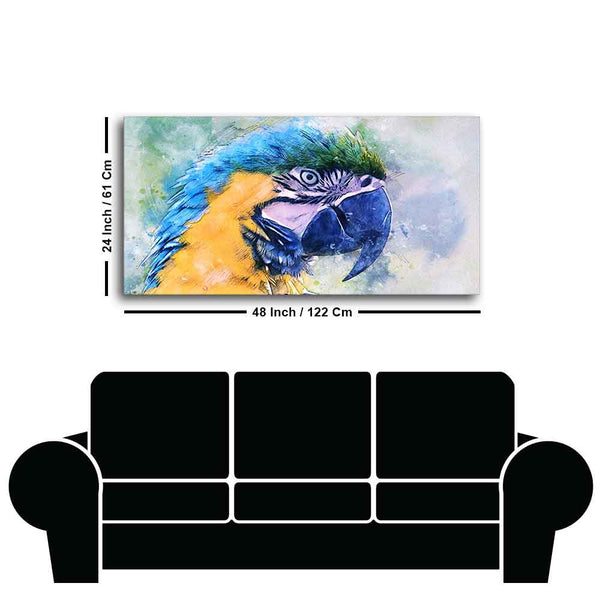 Parrot Watercolor Art Canvas Wall Painting