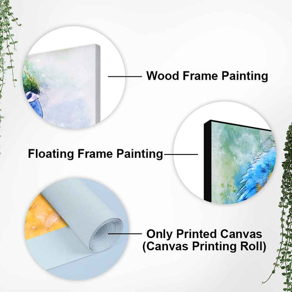 Parrot Watercolor Art Canvas Wall Painting