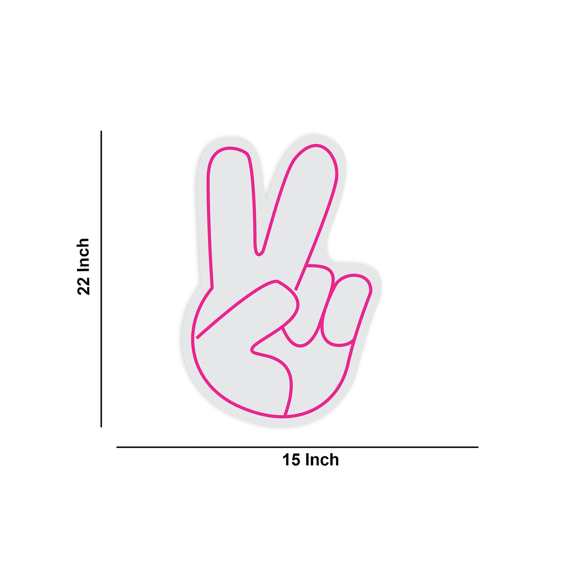 Peace Hand Neon Sign LED Light