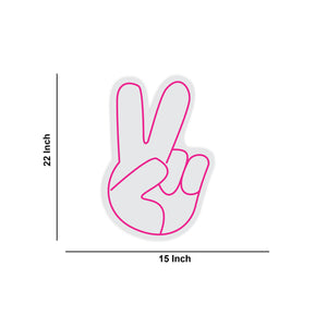 Peace Hand Neon Sign LED Light