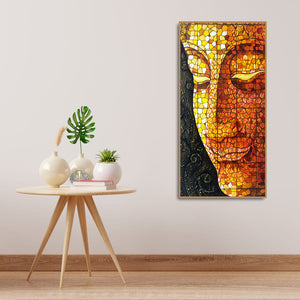 Peaceful Golden Buddha Texture art Canvas Wall Painting