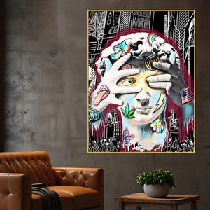 Pop Art Savio Cotton Canvas Wall Painting