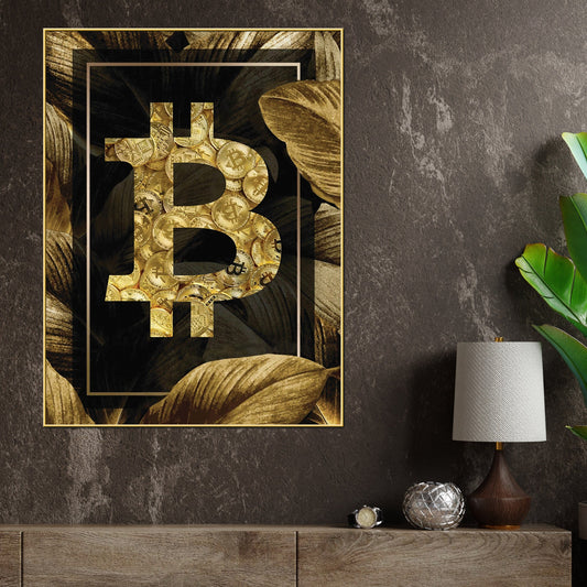 Power Of Bitcoin Cotton Canvas Wall Painting