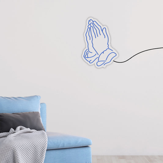 Praying Hand Neon Sign LED Light