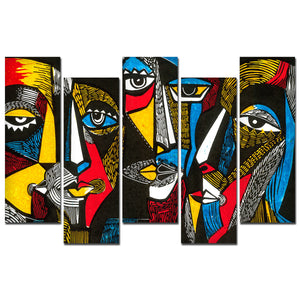 Premium Abstract Faces Bedroom Wall Painting