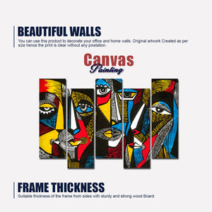 Premium Abstract Faces Bedroom Wall Painting