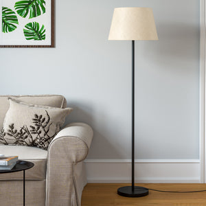 Premium Black Polished Modern Metal Sleek Floor Lamp