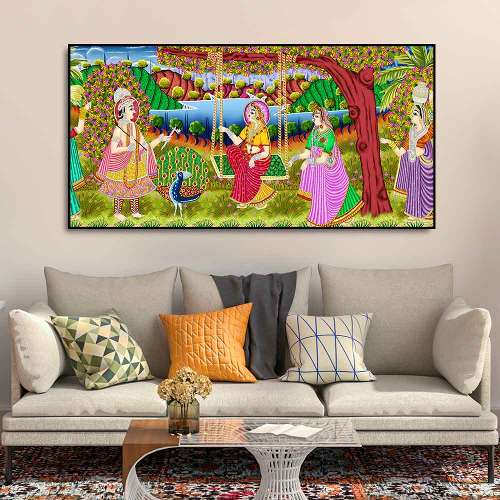 Premium Canvas Painting of Indian Holy Place Mathura Vrindavan – Homcraft