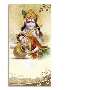 Premium Canvas Vertical Wall Painting of Lord Radha Krishna