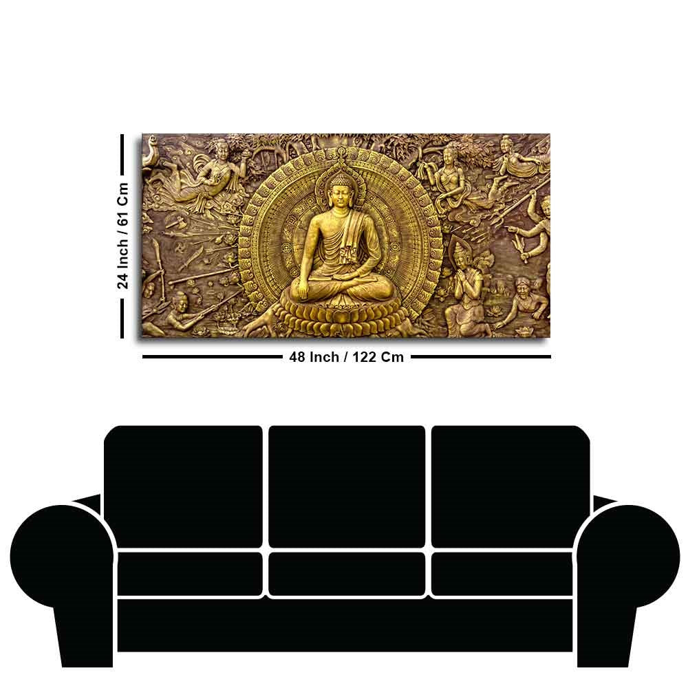 Premium Canvas Wall Painting of Lord Gautam Buddha