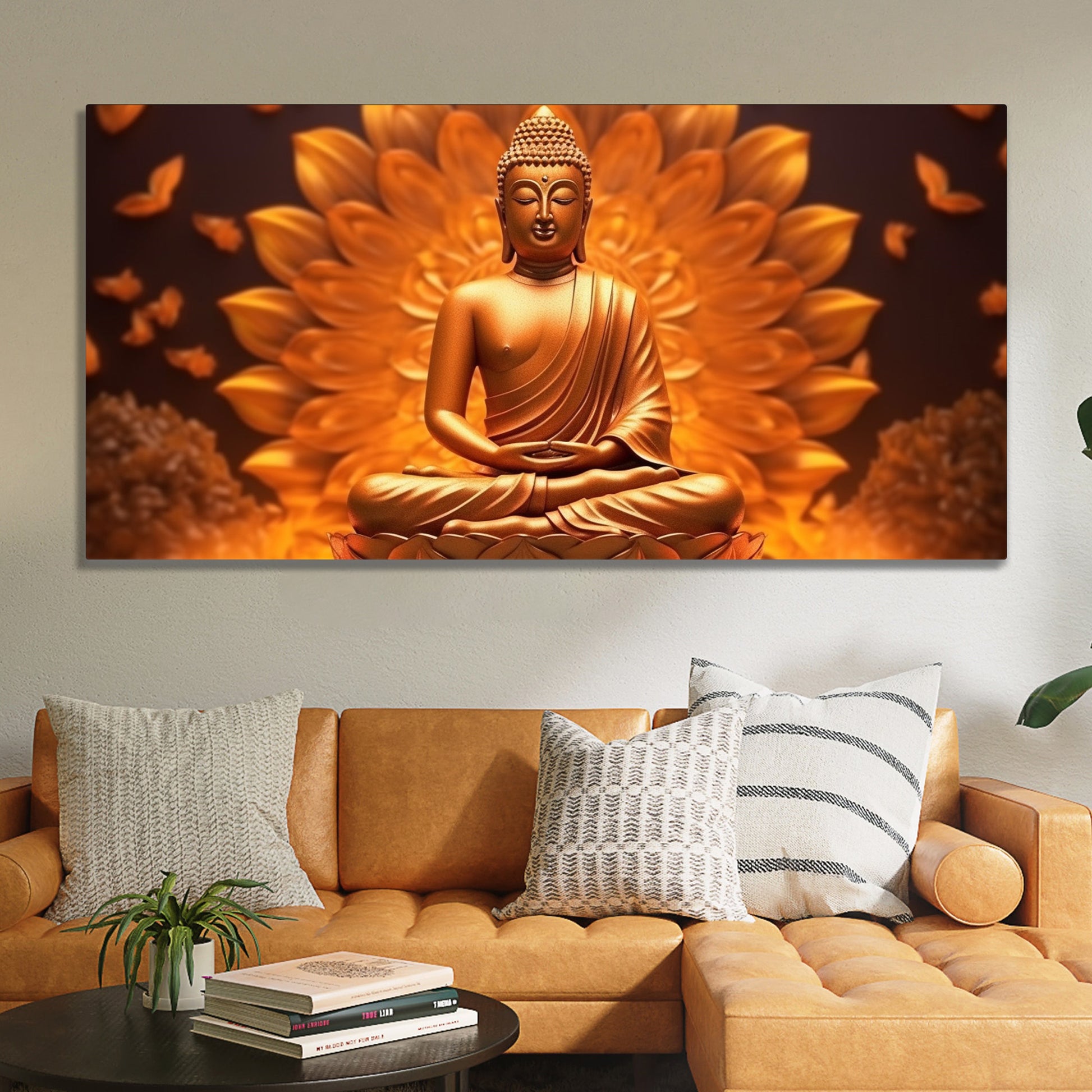 Premium Canvas Wall Painting of Meditating Lord Buddha