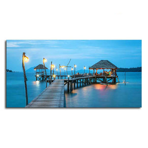 Premium Canvas Wall Painting of Tropical Resort in Thailand