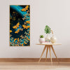 Premium Golden Flying Butterflies Canvas Wall Painting