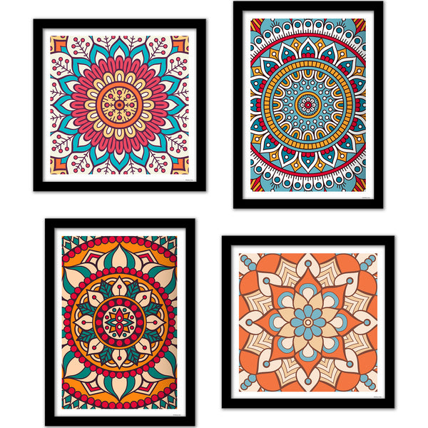 Premium Mandala Pattern Wall Frame Set of Four