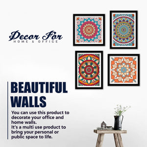 Premium Mandala Pattern Wall Frame Set of Four