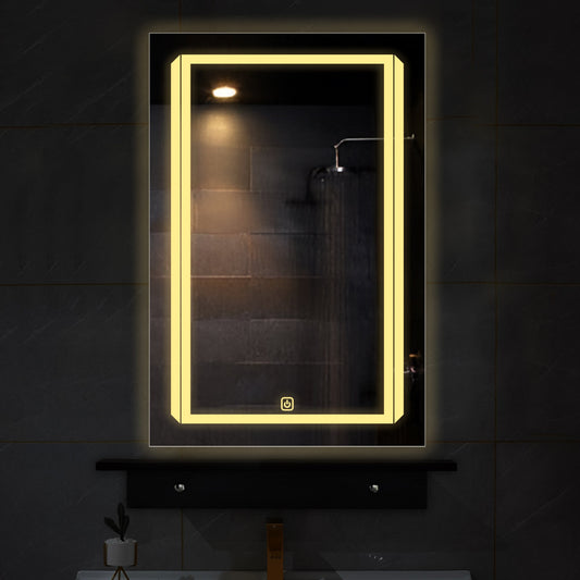 Premium Rectangular Line Shaped LED Bathroom Wall Mirror