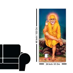 Premium Shirdi Sai Baba Canvas Wall Painting