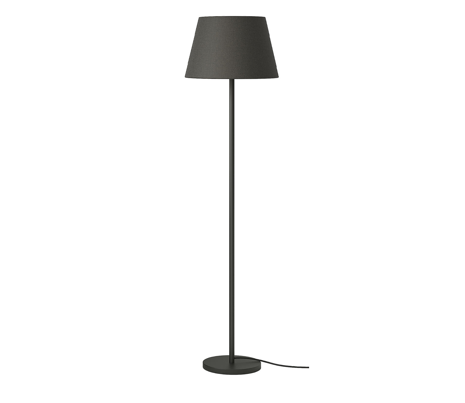 Premium Standing Modern Black Floor Lamp with Black Metal Shade